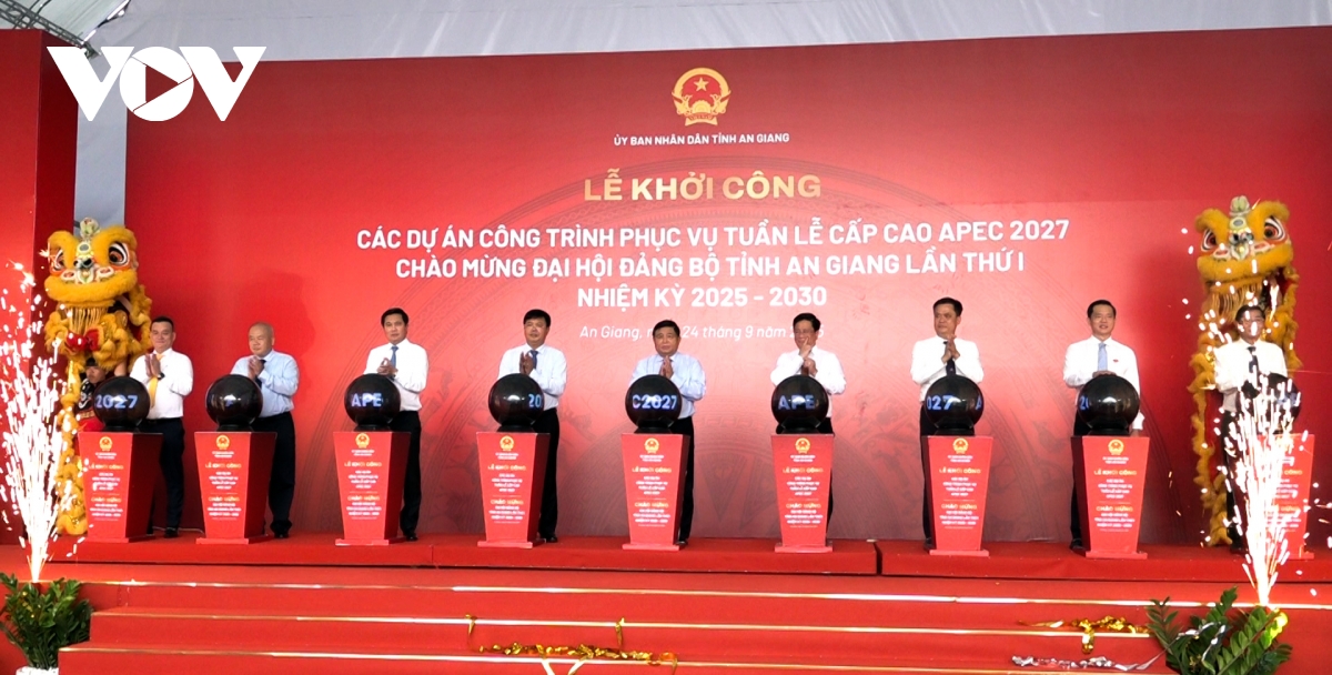 An Giang khởi công nhiều dự án chào mừng Đại hội Đảng bộ tỉnh